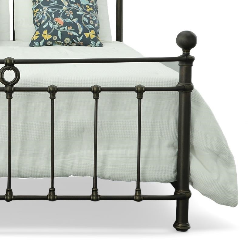 Wesley allen braden queen metal bed in cheap aged iron